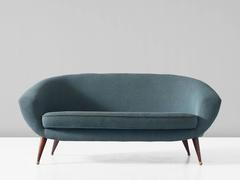 Folke Jansson Blue Petrol Sofa +  two chairs to reupholster