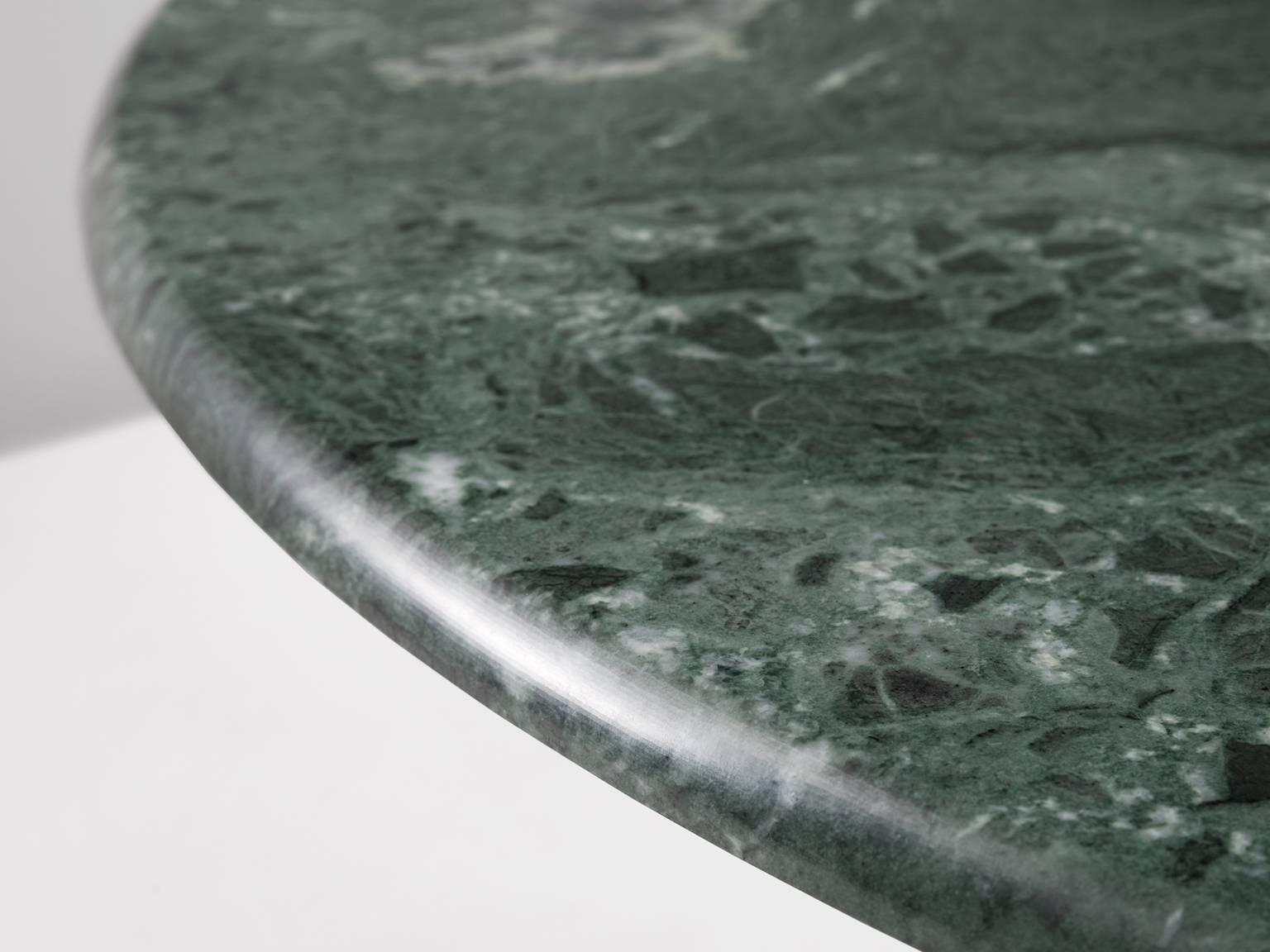 Round Green Marble Center Table  In Excellent Condition In Waalwijk, NL