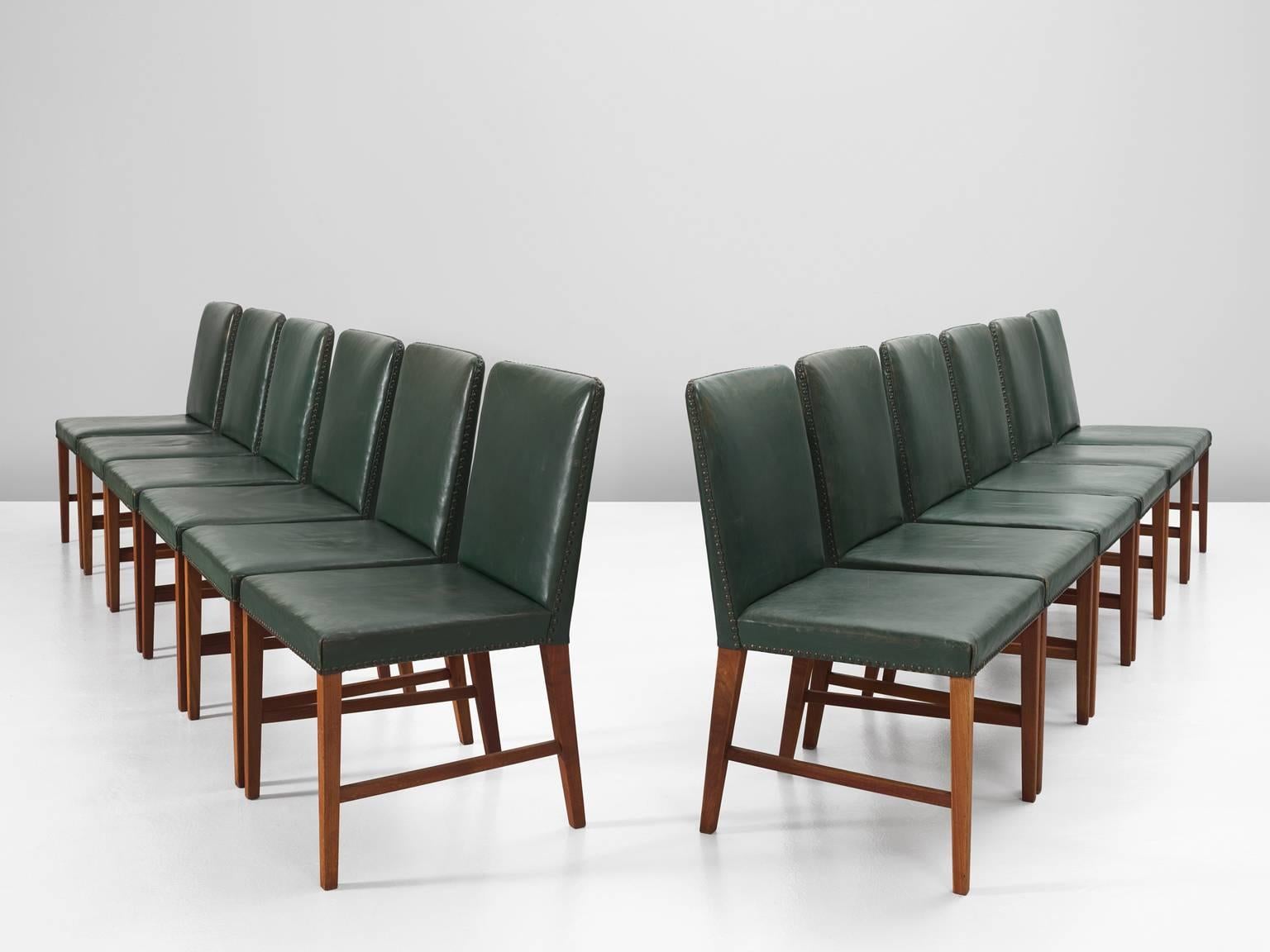 Scandinavian Modern Illum Wikkelsø Set of 8 Dining Chairs for Brandon 