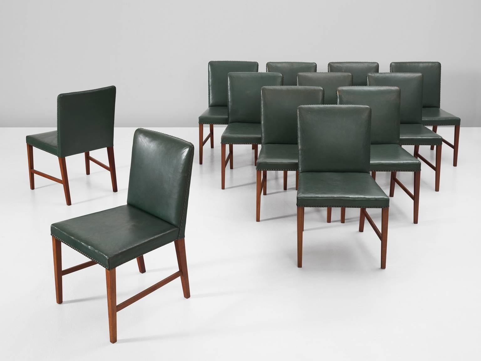 Hi Brandon! The price is including shipping and for 8 chairs. 

--------------------------------------------------------------------------------------------

Set of 8 chairs, in leather and teak by Illum Wikkelsø, Denmark, 1950s.

Large set of 8