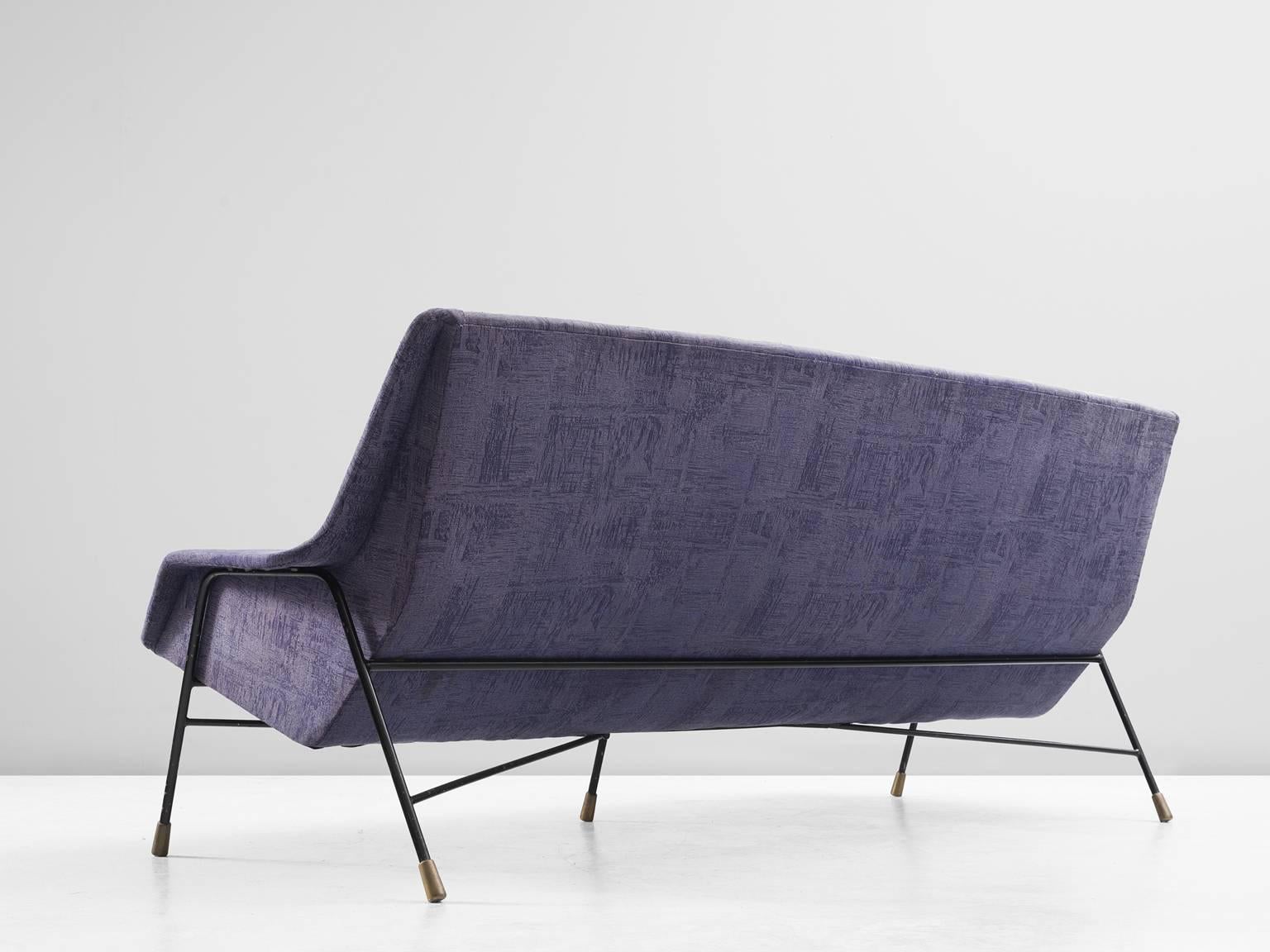 Mid-Century Modern Alfred Hendricks Rare Purple Sofa for Belform, Belgium