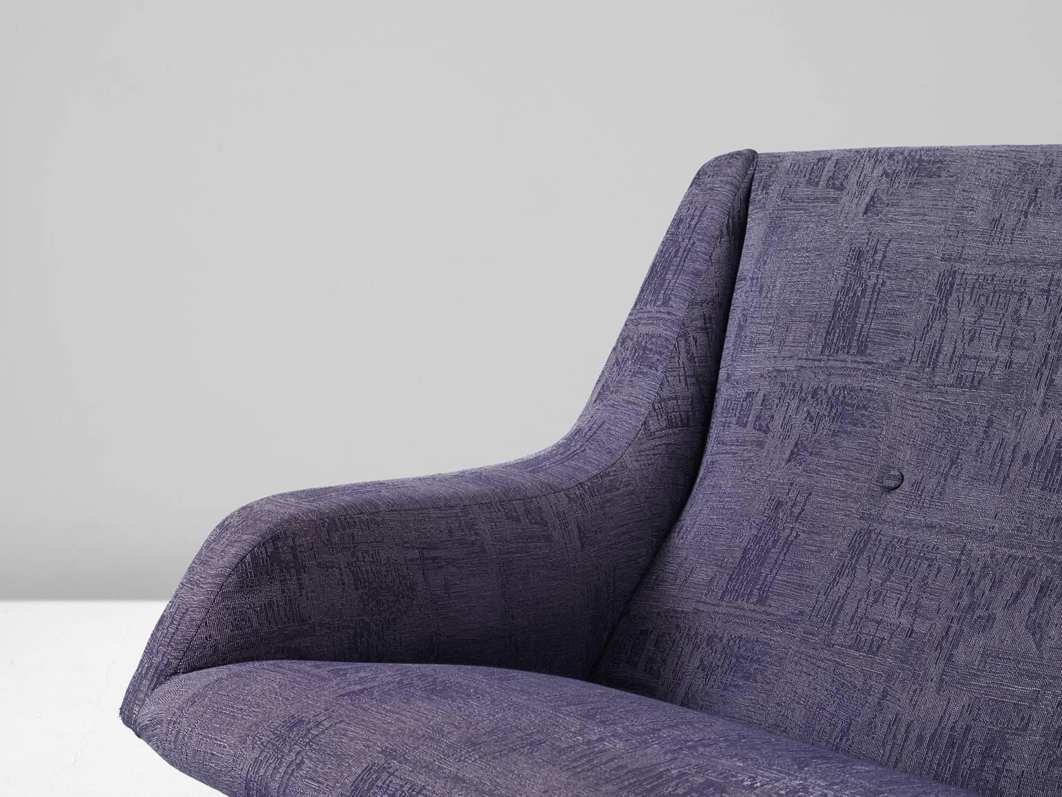 Mid-20th Century Alfred Hendricks Rare Purple Sofa for Belform, Belgium