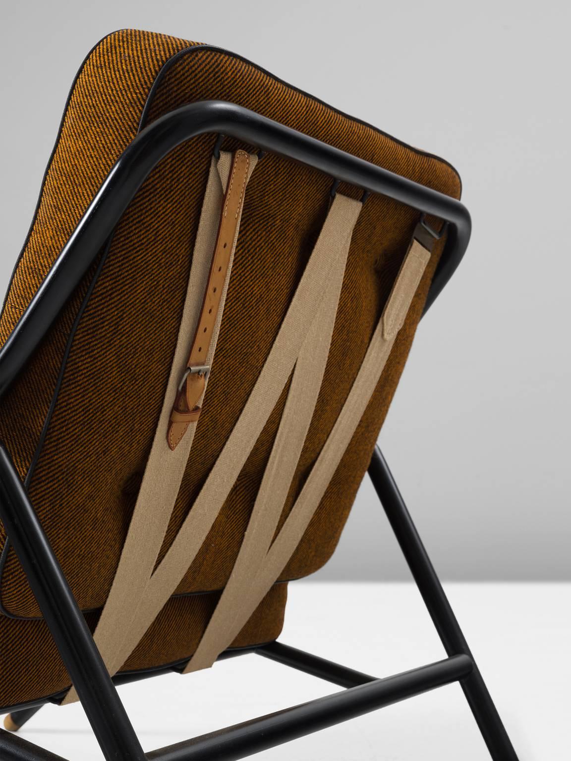 Hans Wegner 'GE215' Sawbuck Lounge Chair with Original Upholstery 1