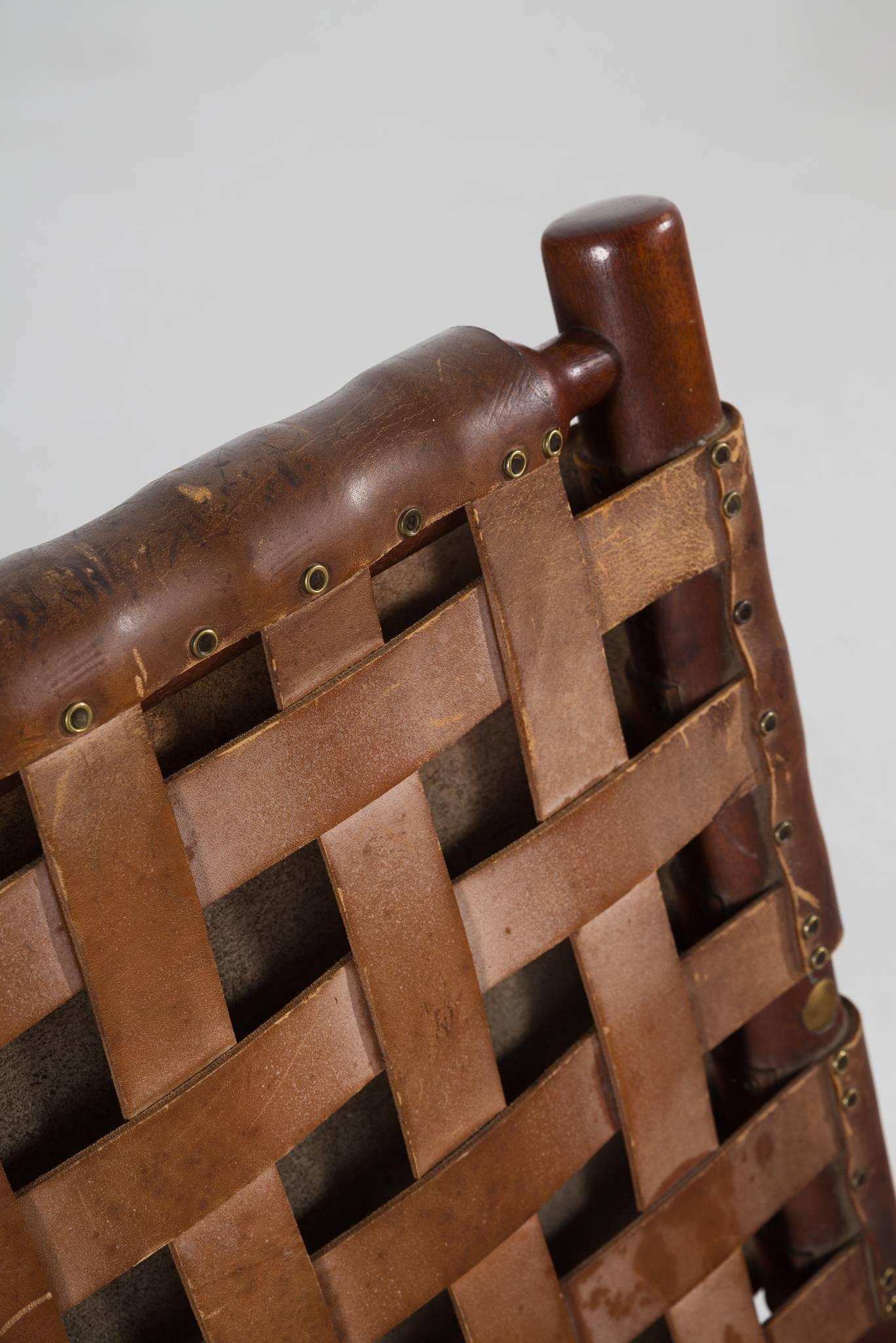 Italian Ilmari Tapiovaara Rare Leather Strap Sofa