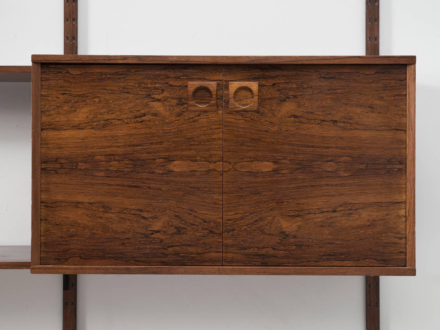 Mid-20th Century Danish Wall Unit in Rosewood by Albert Hansen