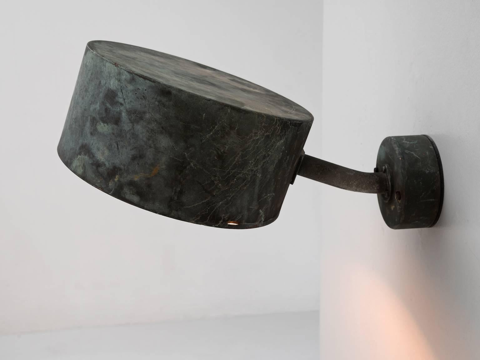 Swedish Hans-Agne Jakobsson Set of 4 Patinated Copper Wall Lights