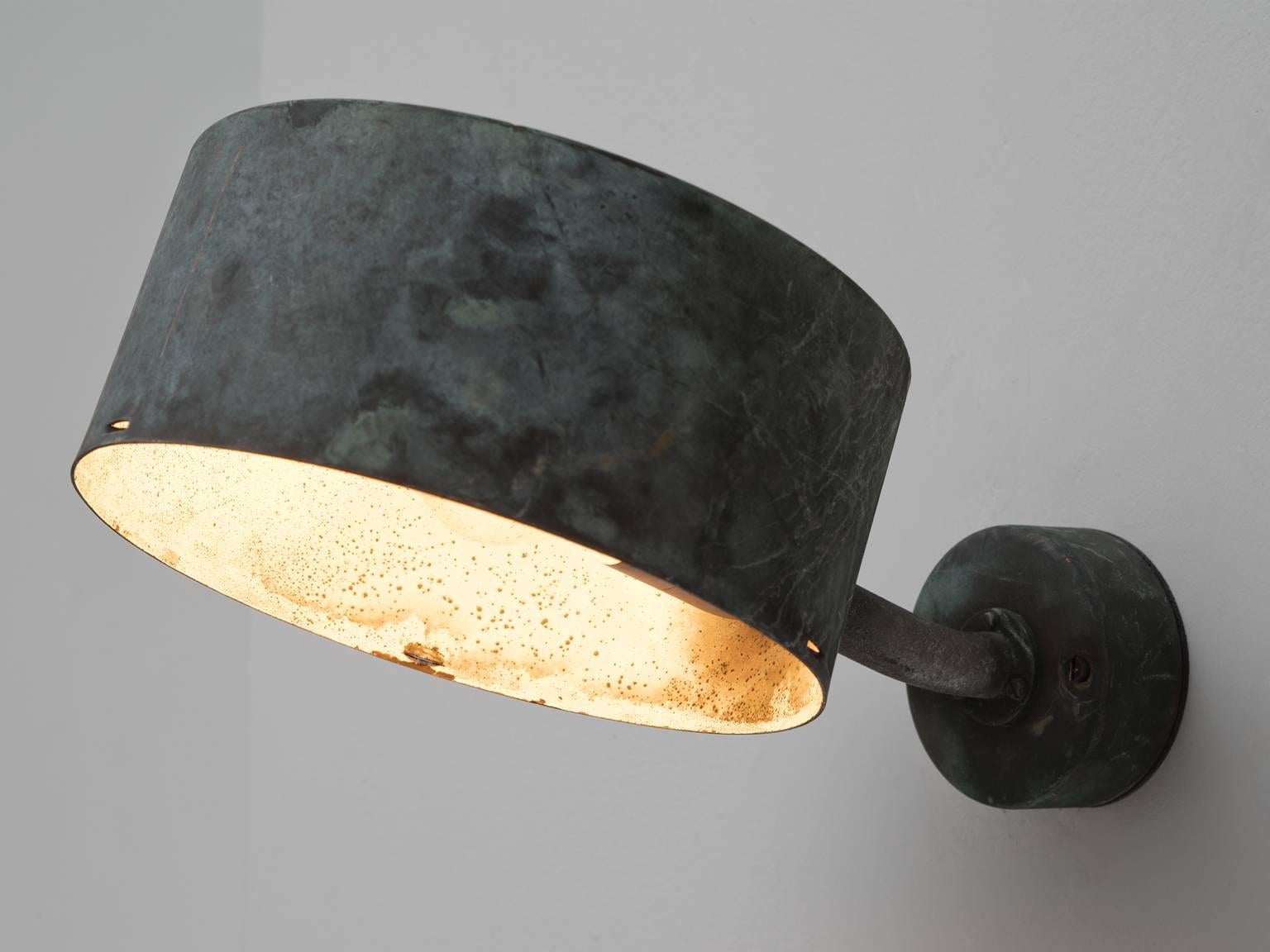 Mid-Century Modern Hans-Agne Jakobsson Set of 4 Patinated Copper Wall Lights