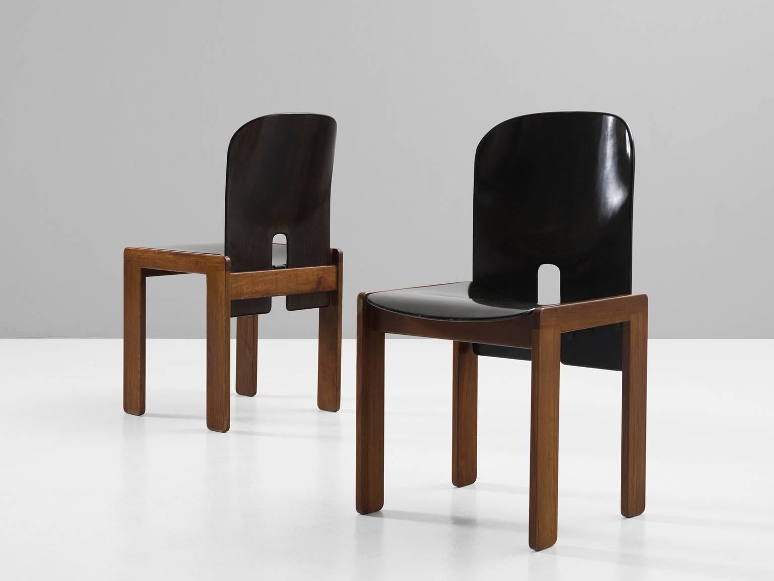 Italian Afra & Tobia Scarpa Set of Four Dining Chairs for Cassina