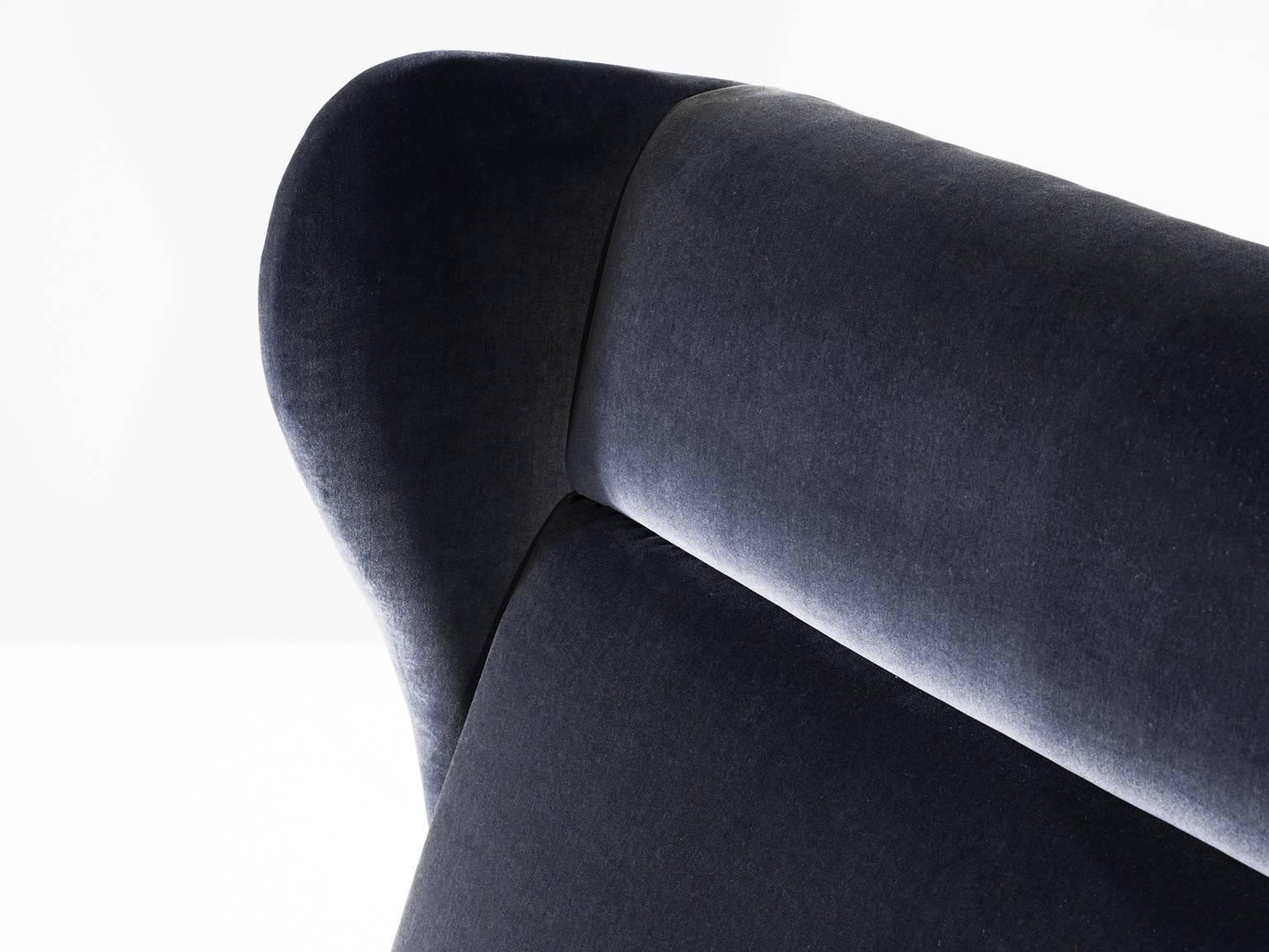 Beech Jindrich Halabala Pair of Reupholstered Wingback Lounge Chairs