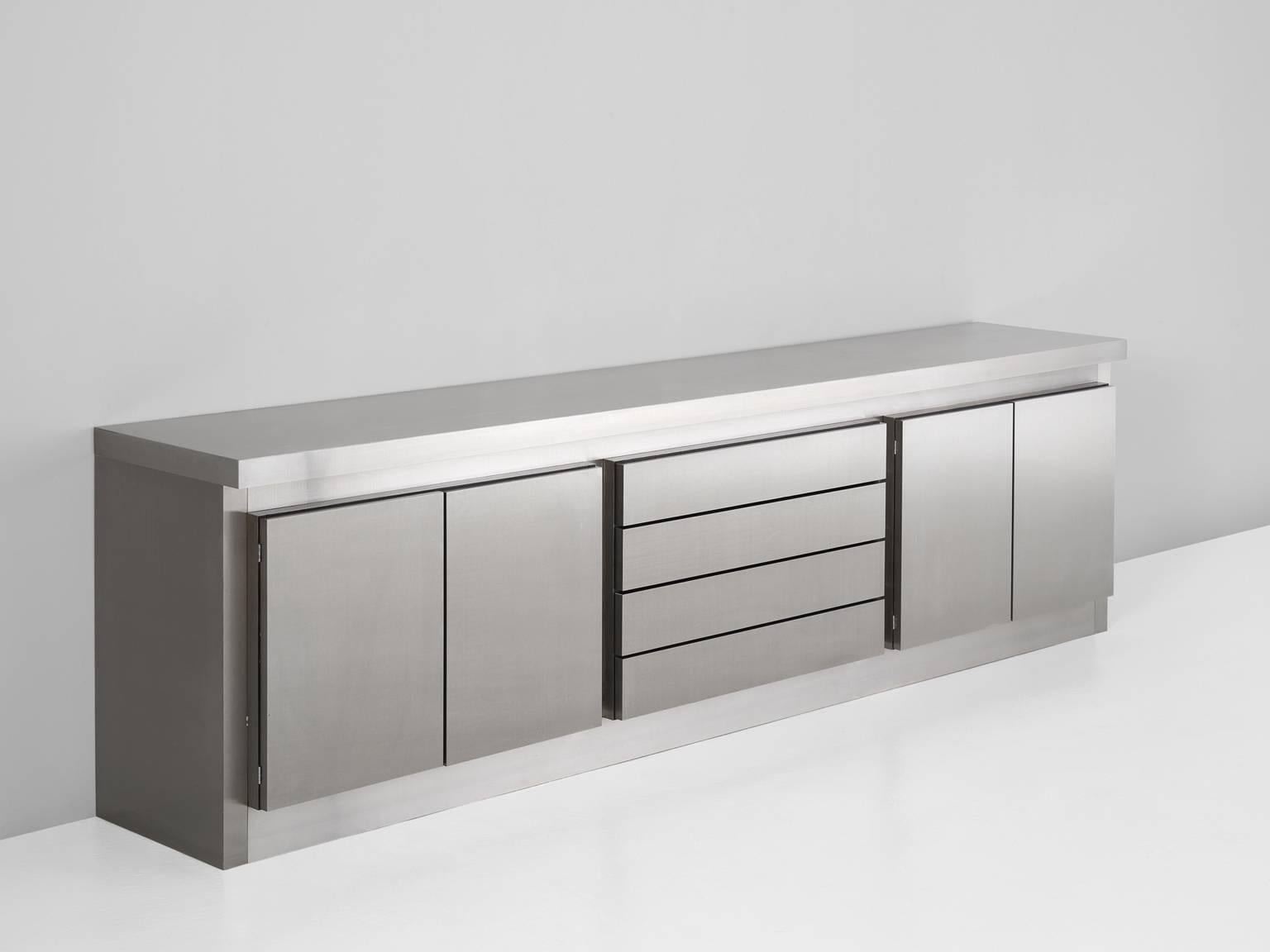 stainless steel credenza