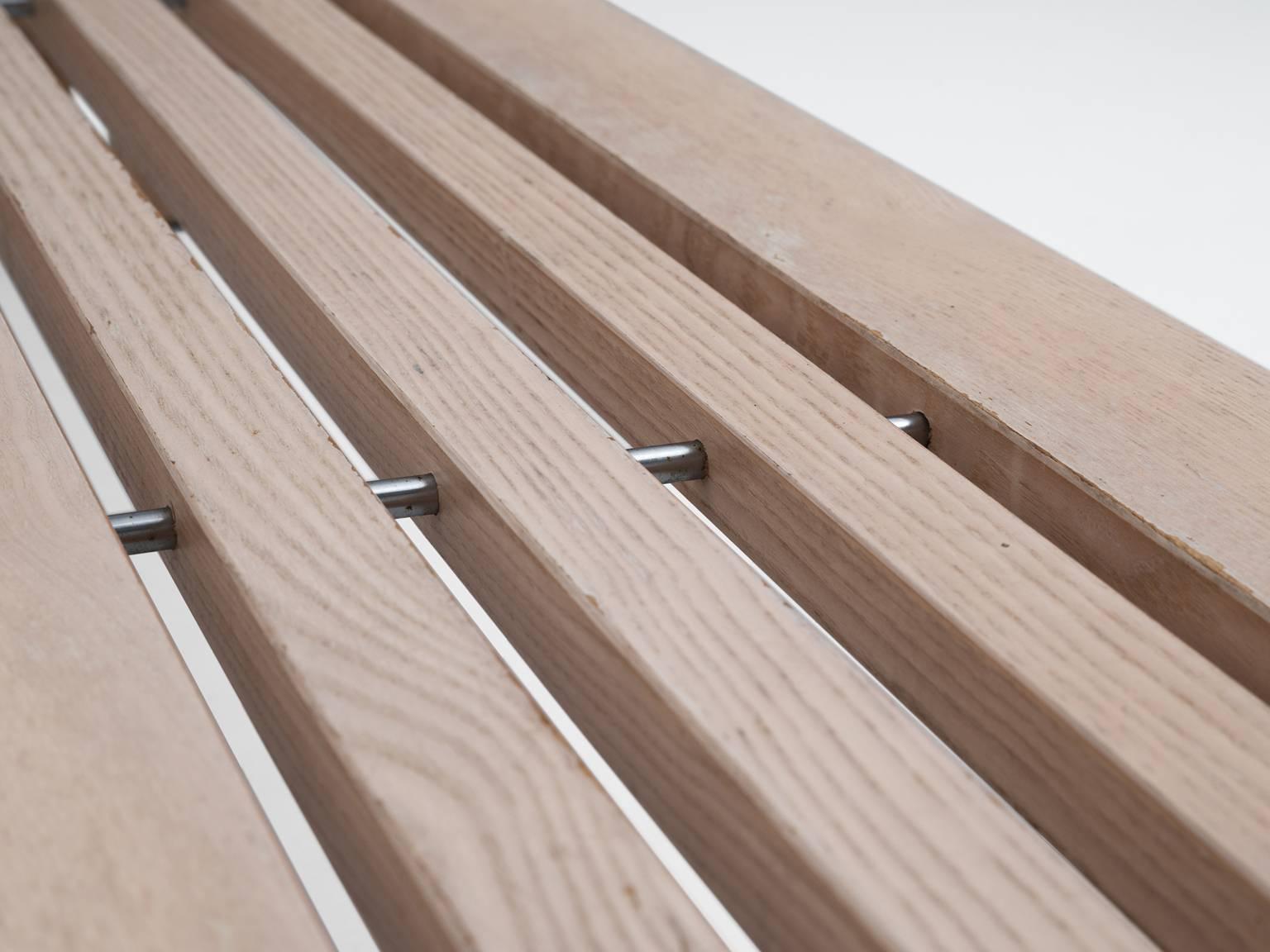 Mid-Century Modern Slat Bench in Ash for 't Spectrum