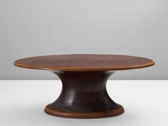 Art Deco Table in Burl and Walnut