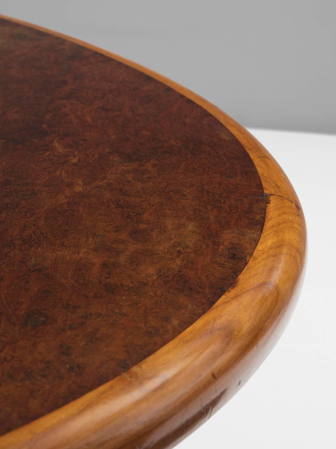 Art Deco Table in Burl and Walnut 1