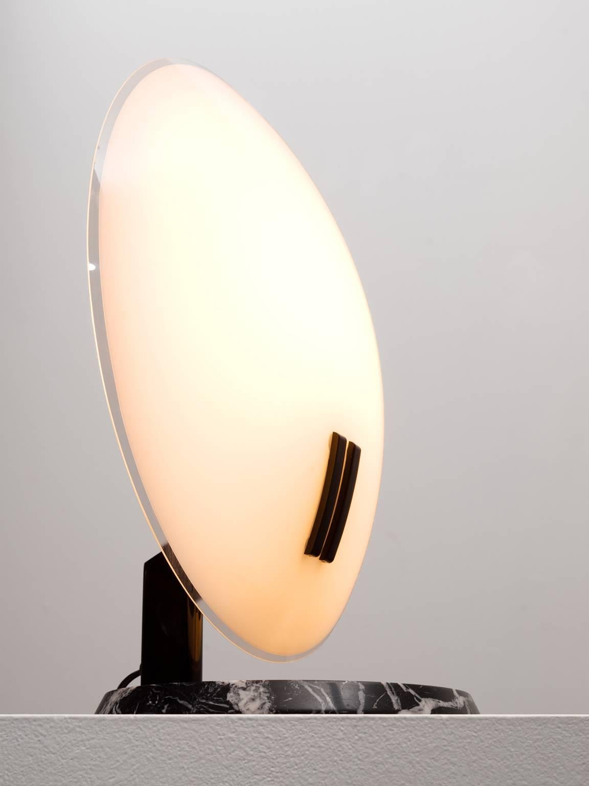 Bruno Gecchelin Black Marble Table Lamp for O-Luce  In Excellent Condition In Waalwijk, NL