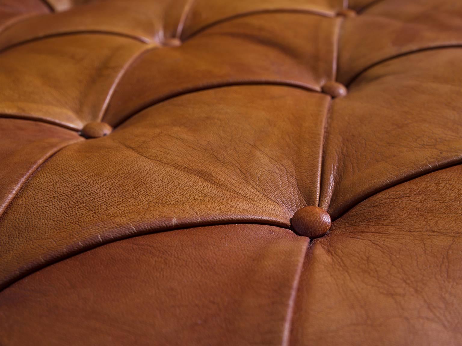 Scandinavian Modern Kaare Klint Two Addition Sofa's in Original Cognac Leather