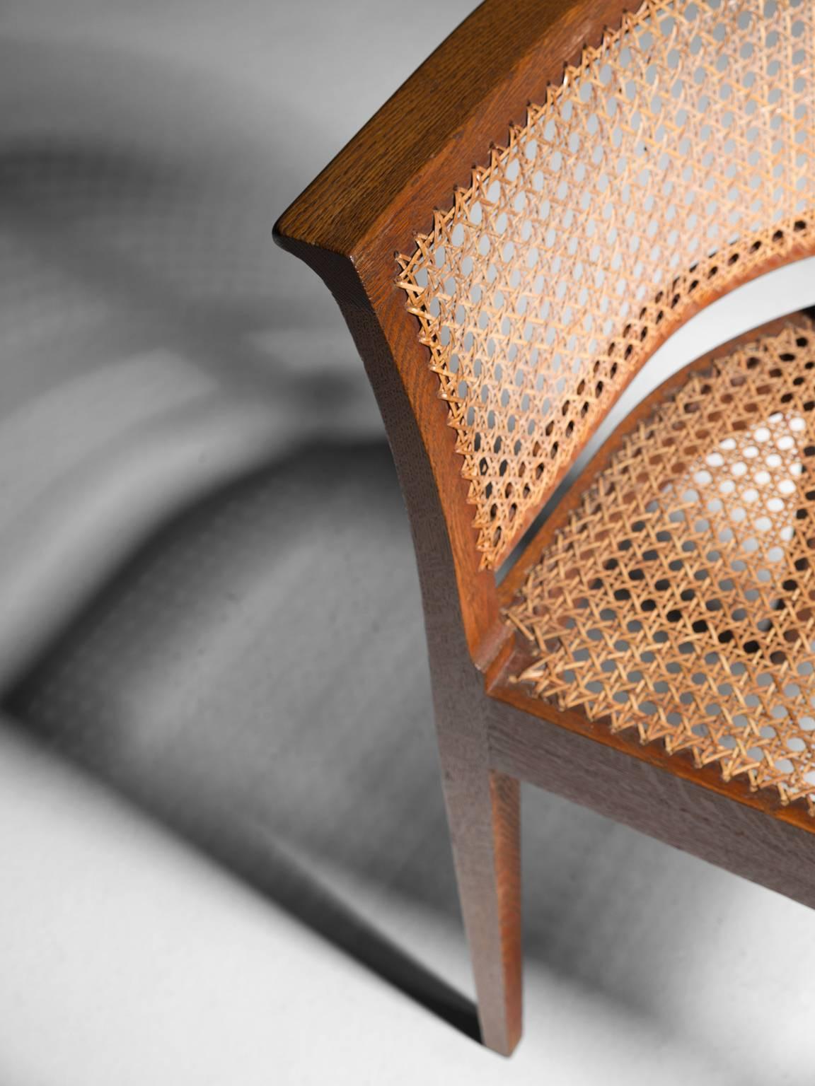 Danish Kaare Klint Early 'Faaborg Chair' in Oak for Rud Rasmussen Produced 1930