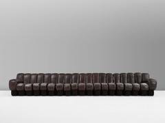 De Sede DS-600 Non Stop Sectional Sofa in Dark Brown Leather