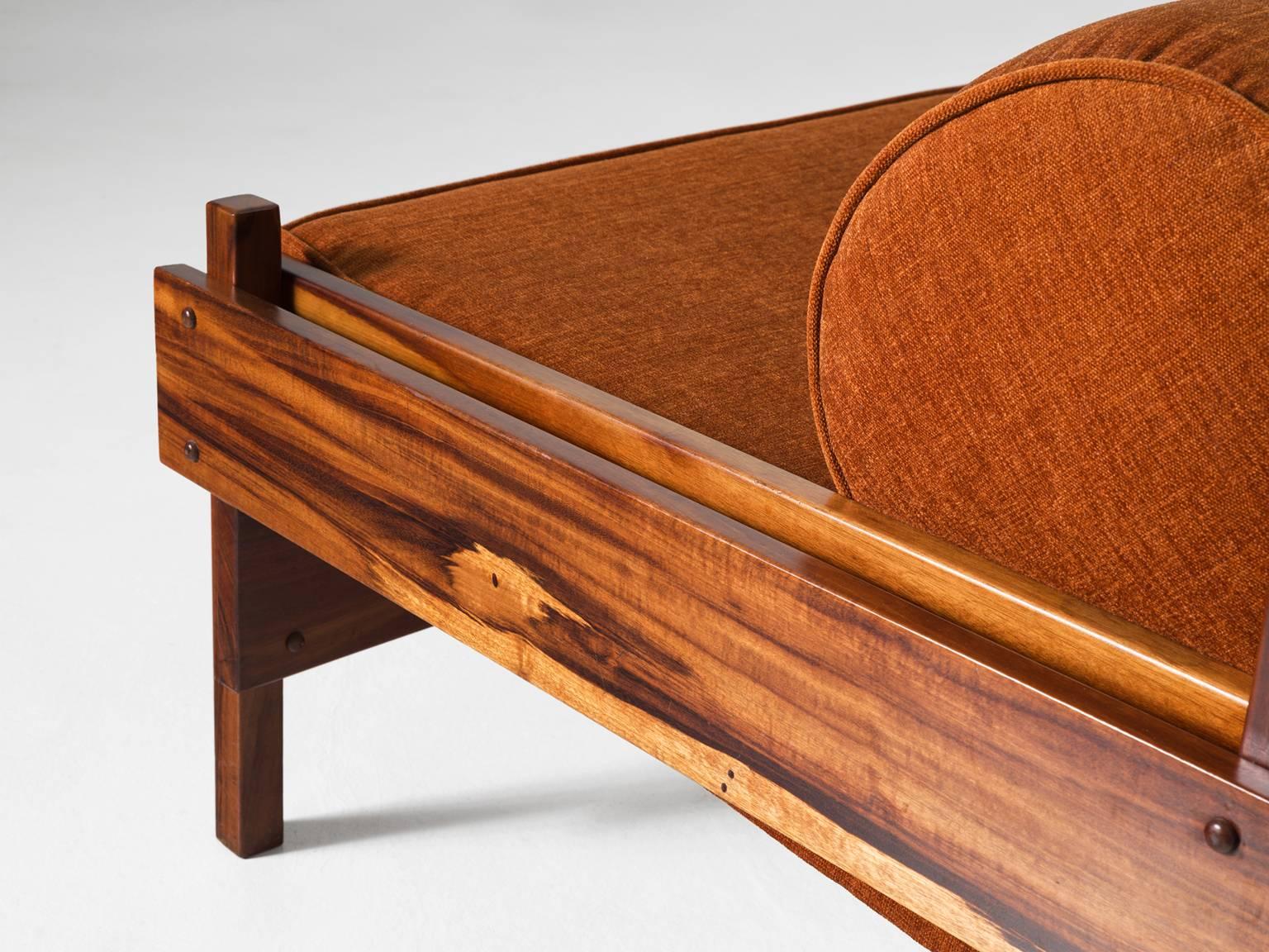 Mid-Century Modern Sergio Rodrigues 'Tonico' Three-Seat Sofa in Solid Rosewood