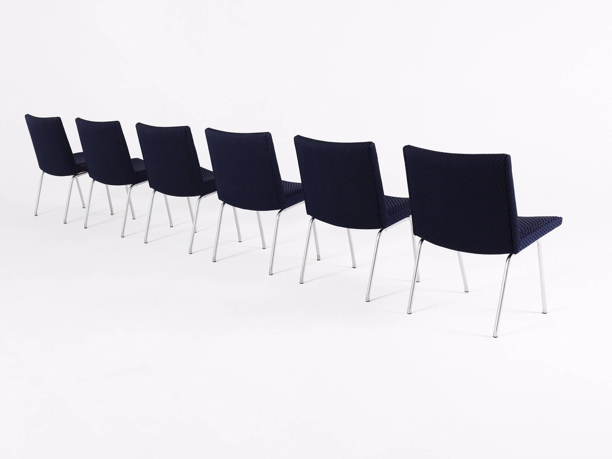 Mid-Century Modern Hans Wegner Set of Six 'Airport' Chairs for Carl Hansen