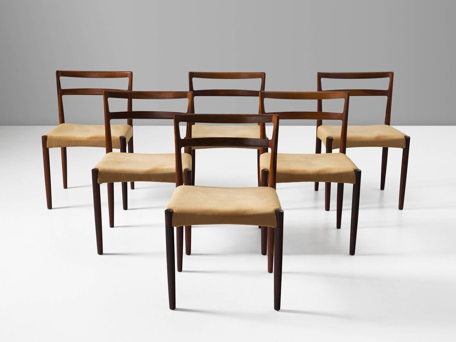 Danish Harry Ostergaard Set of Six Rosewood Dining Chairs