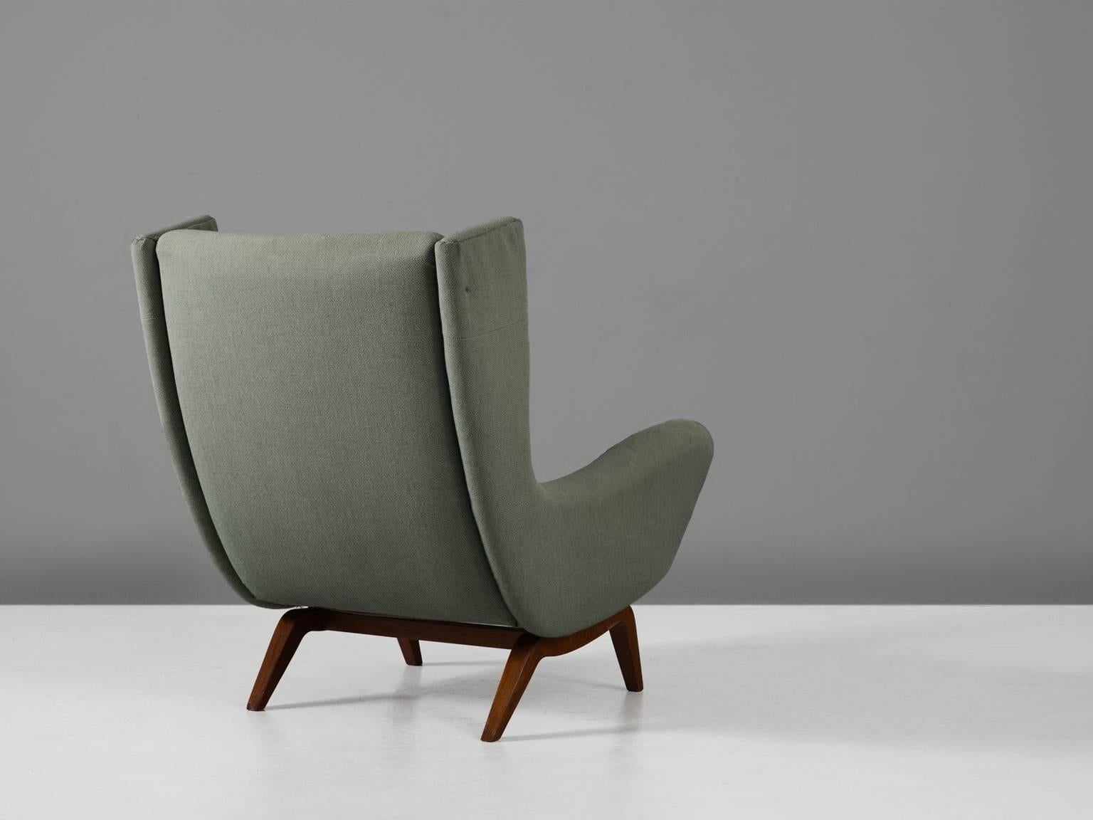 Mid-Century Modern Illum Wikkelsø Wingback Lounge Chair in Teak 