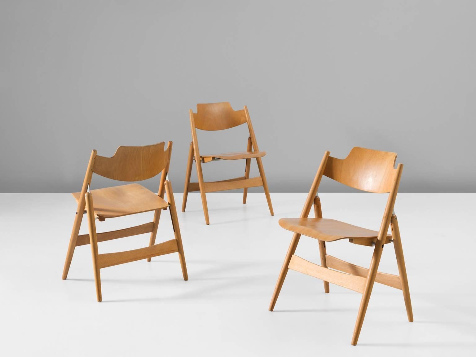 German Egon Eiermann Set of 12 Chairs SE18
