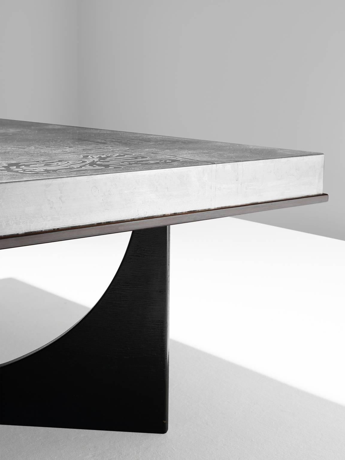 Brutalist Etched Heinz Lilienthal Coffee Table