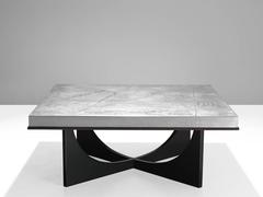 Table basse gravée Heinz Lilienthal