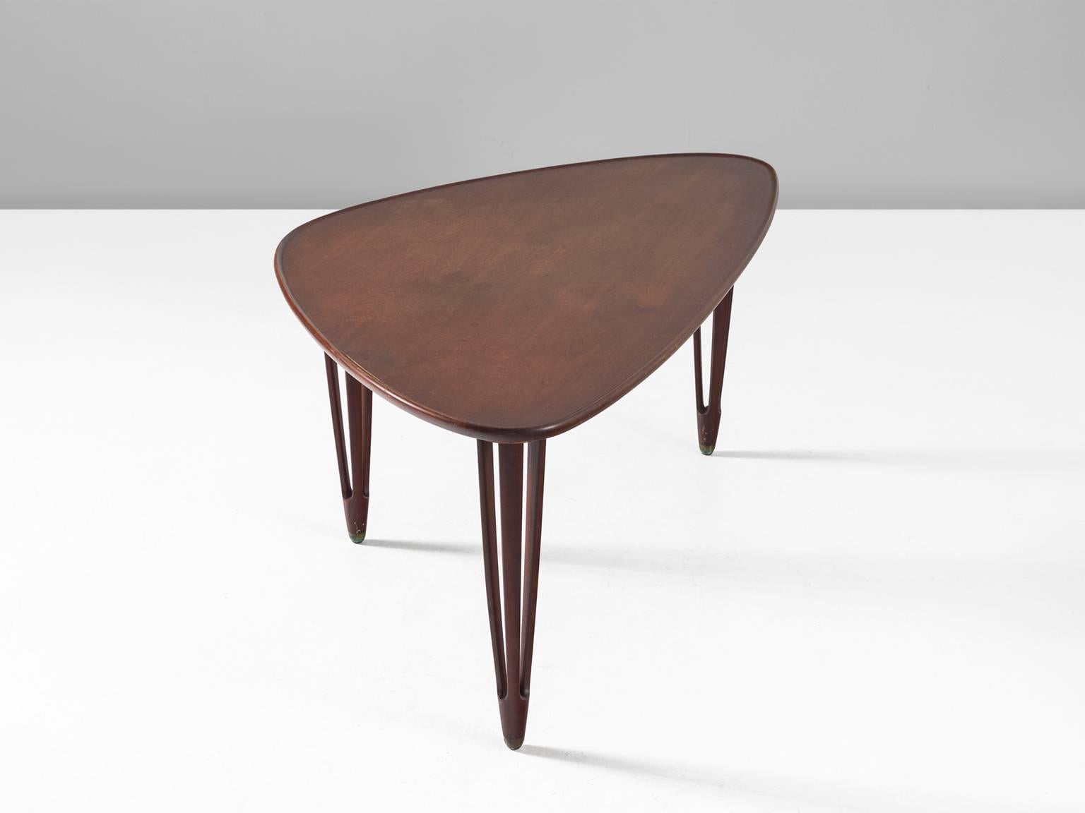 Scandinavian Modern Scandinavian Tripod Teak Coffee Table