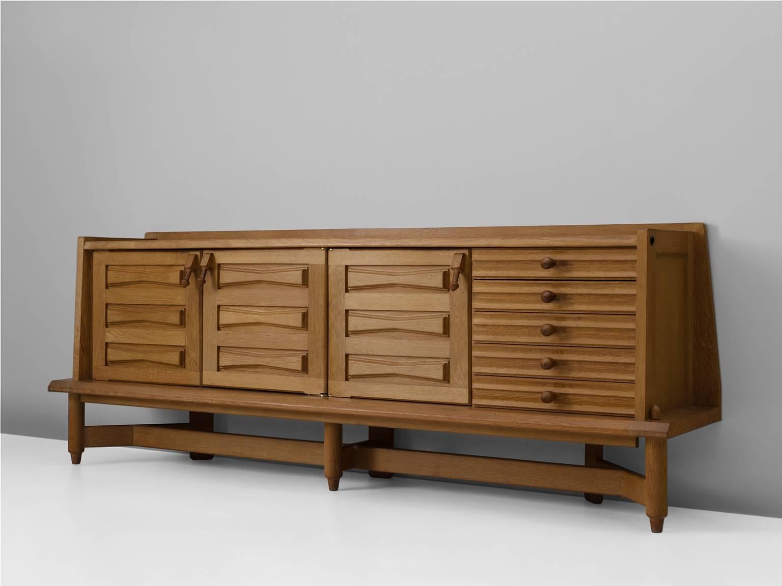 French Guillerme and Chambron Credenza in Oak