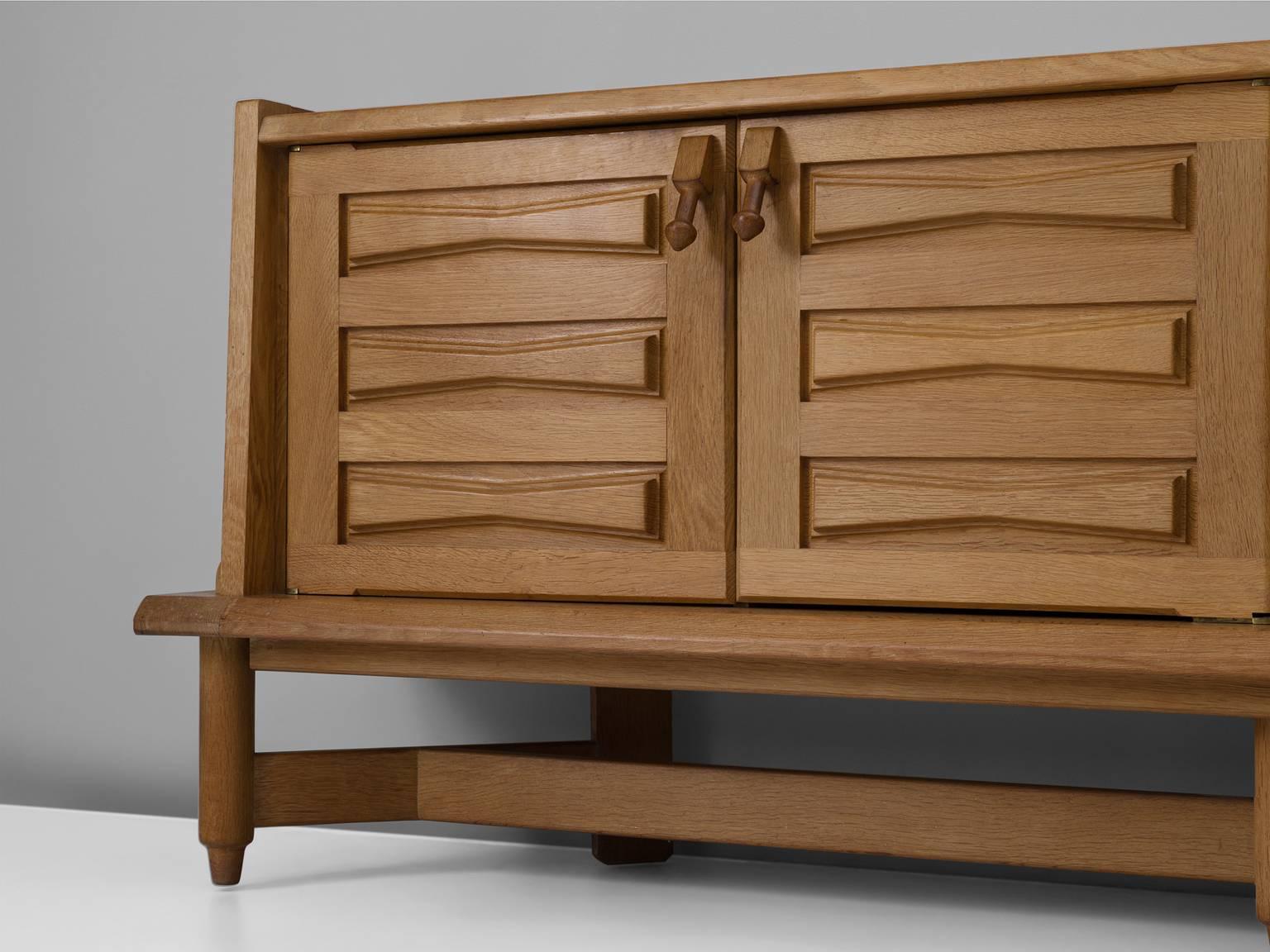 Mid-20th Century Guillerme and Chambron Credenza in Oak