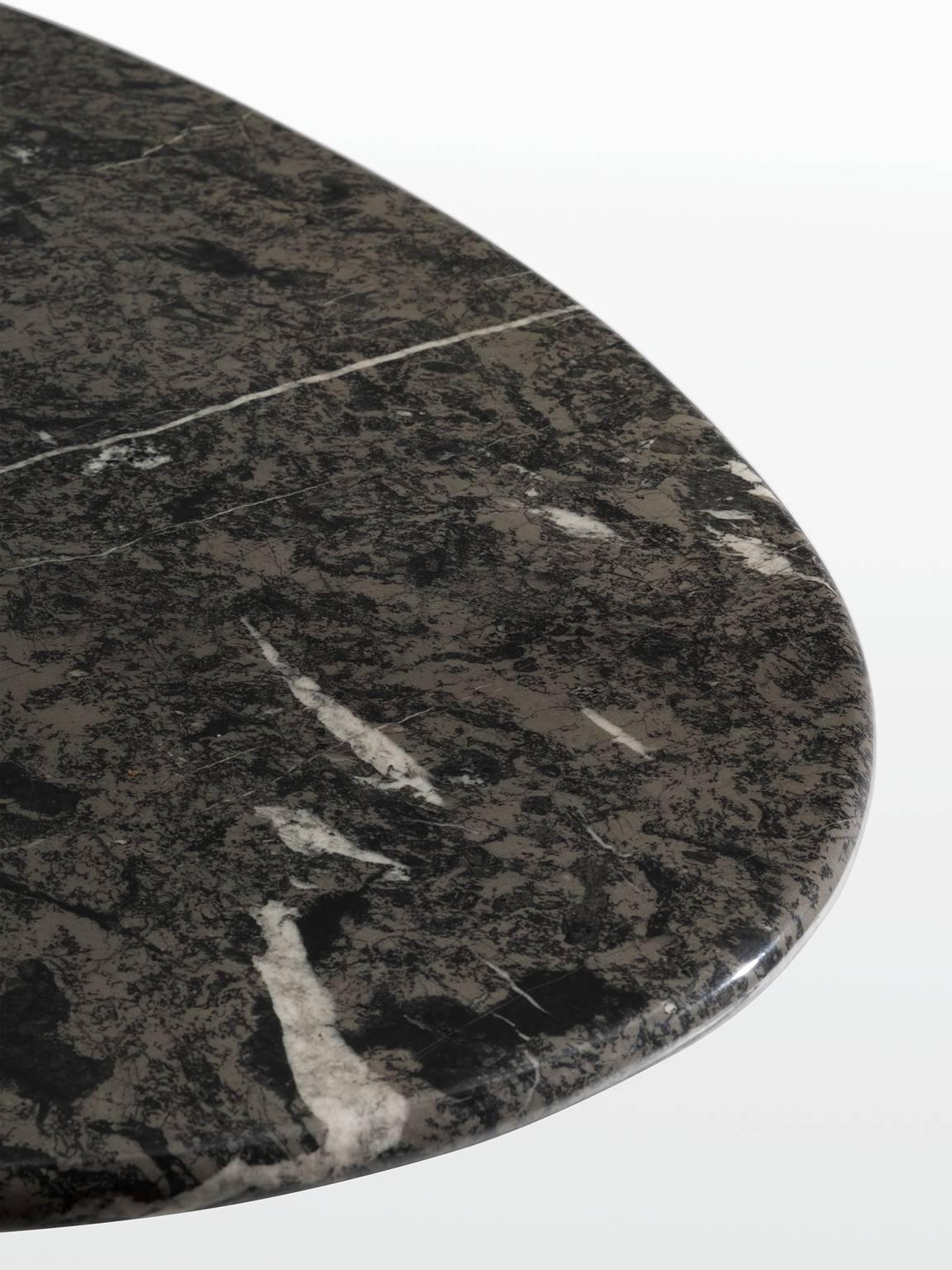 Carlo Scarpa Oval Grey Marble Table In Excellent Condition In Waalwijk, NL
