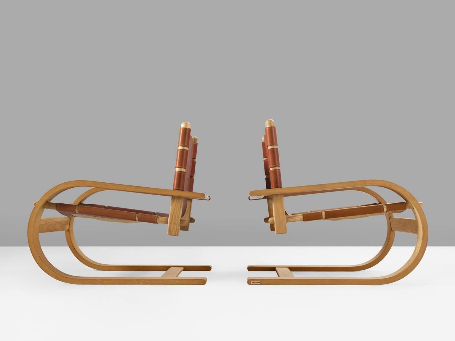 Mid-Century Modern Two Scacciapensieri Chairs by Poltronova