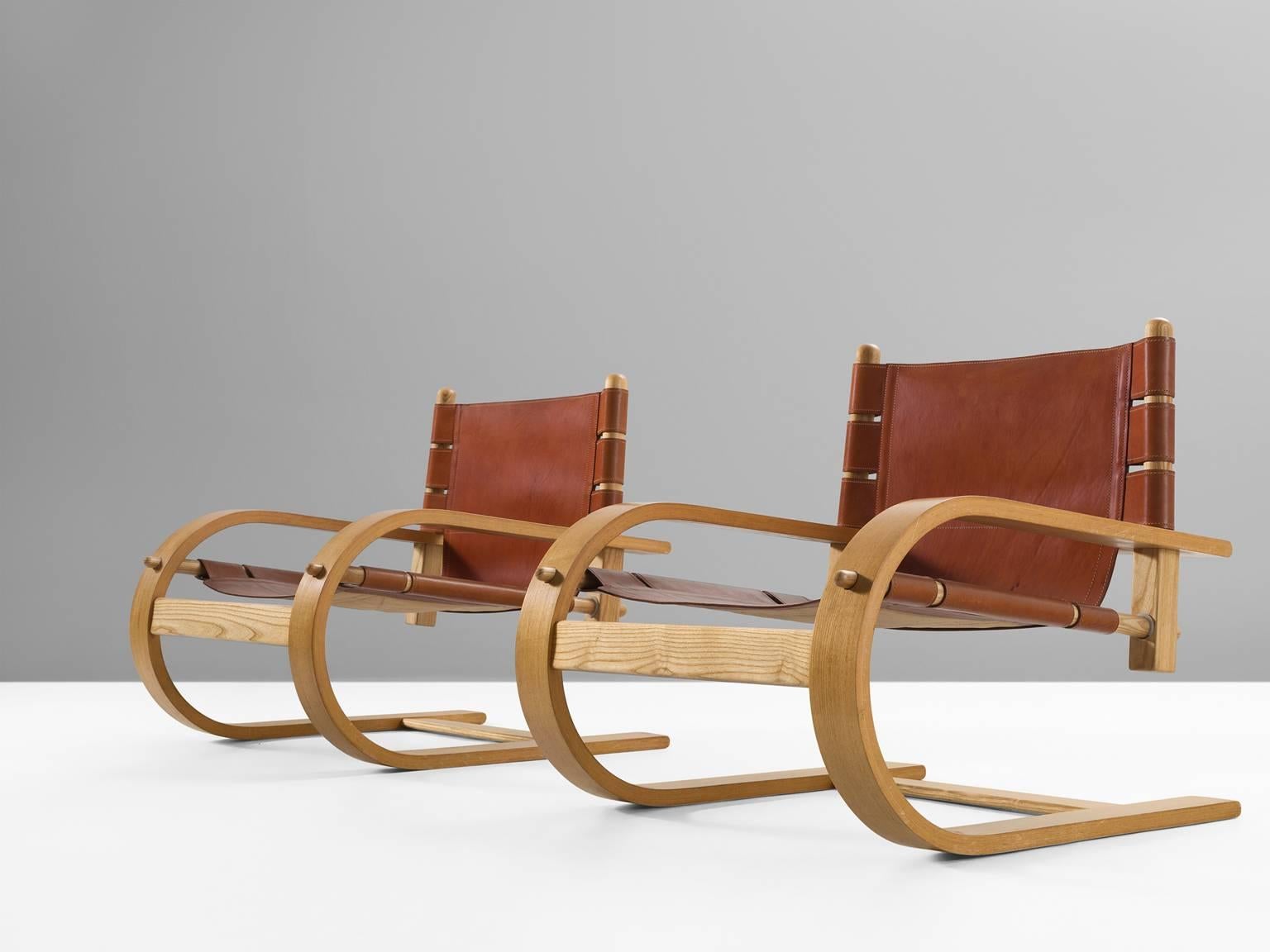 Italian Two Scacciapensieri Chairs by Poltronova