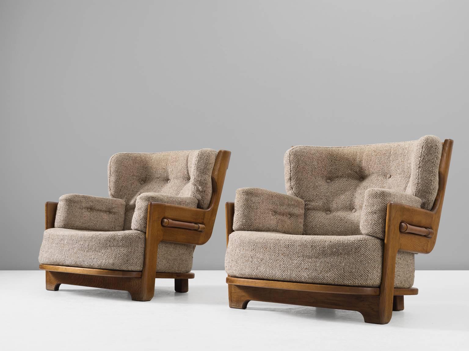 Art Deco Guillerme & Chambron for Votre Maison Lounge Chairs
