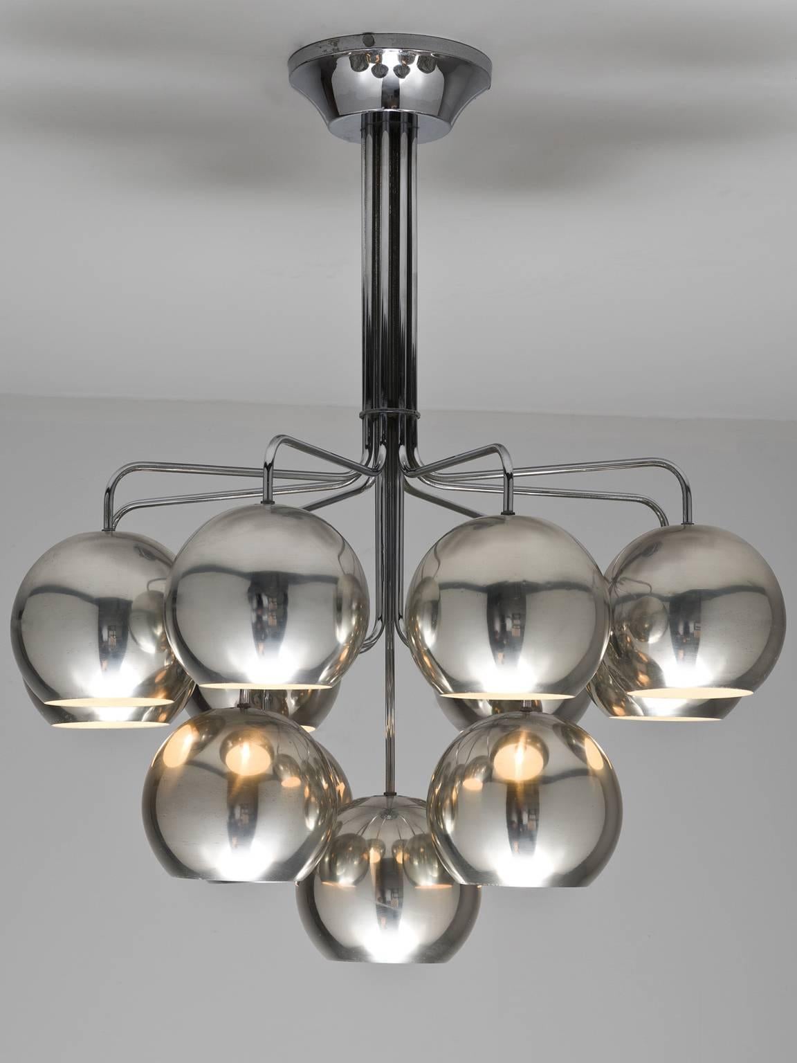 Mid-Century Modern Modern Chrome Chandelier