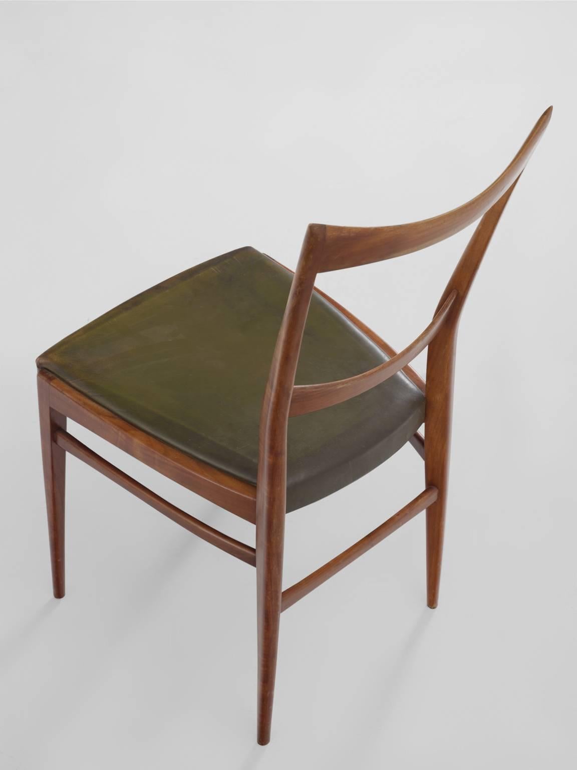 Mid-20th Century Scandinavian Dining Chairs in Walnut