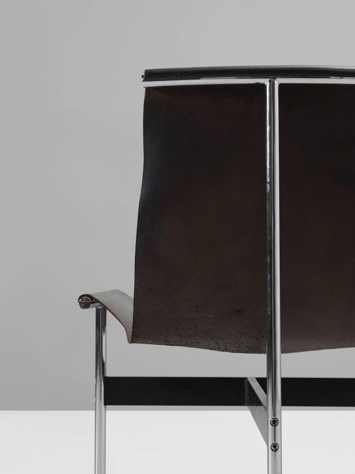 Katalovos T Chairs in Original Black Leather 1