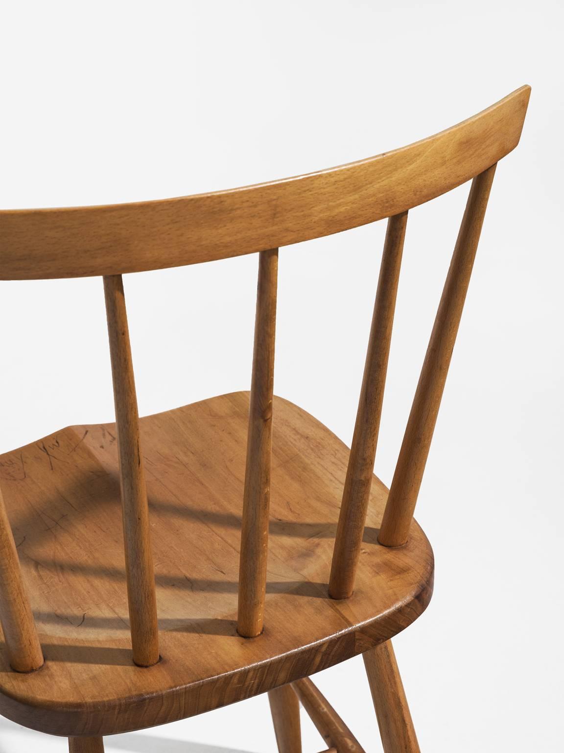 Mid-20th Century Large set of Ercol Beech Dining Chairs