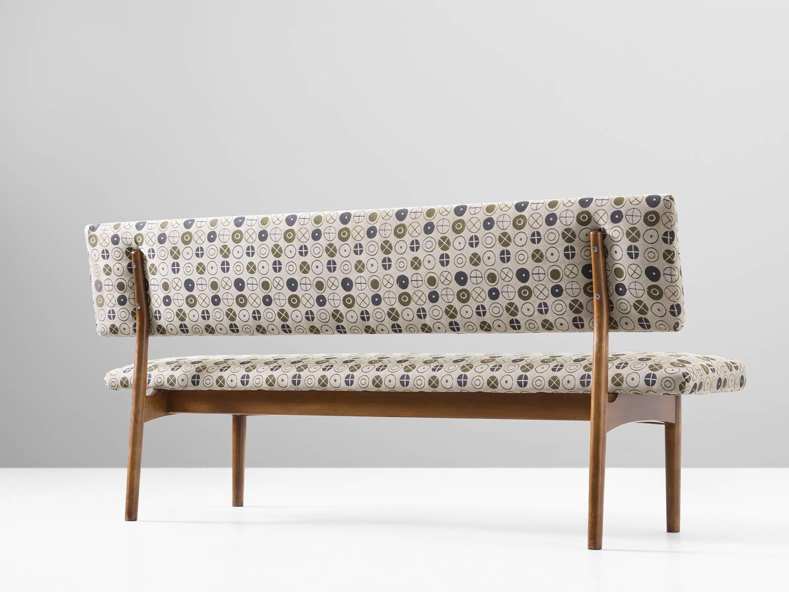 Mid-Century Modern Simplistic Sofa in Charles & Ray Eames Fabric