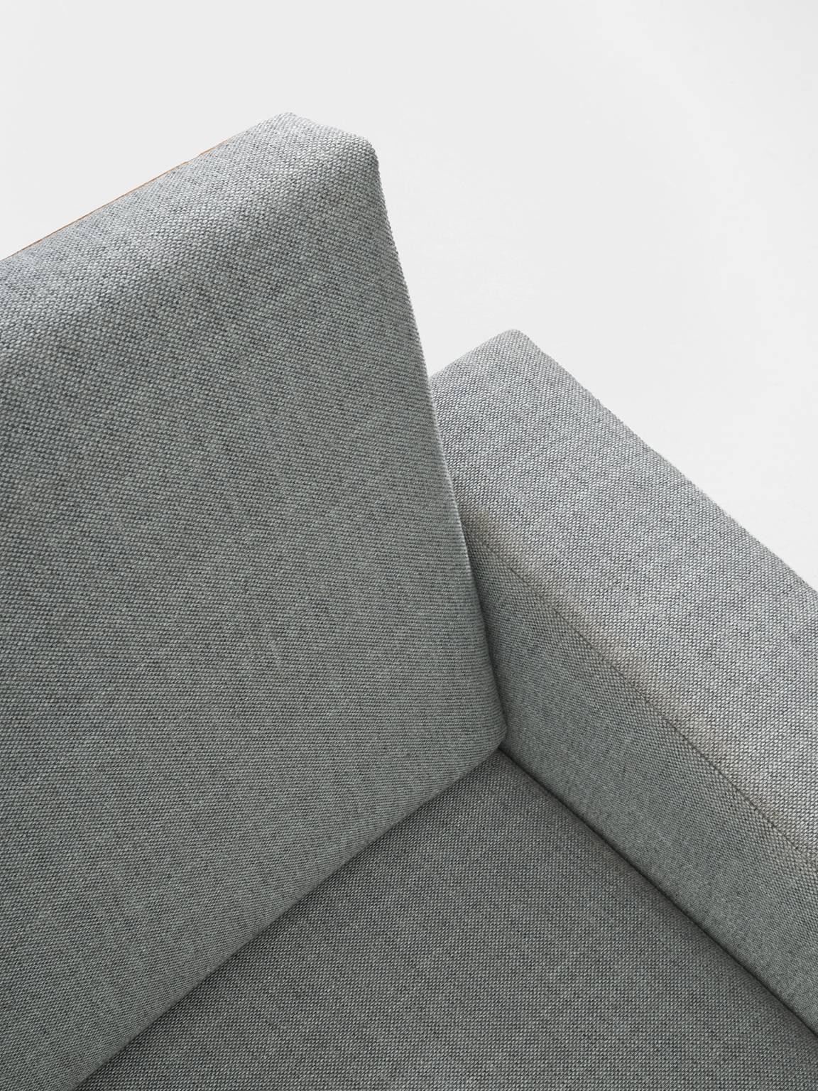 Fabric Gustav Thams Upholstered Danish Sofa in Oak