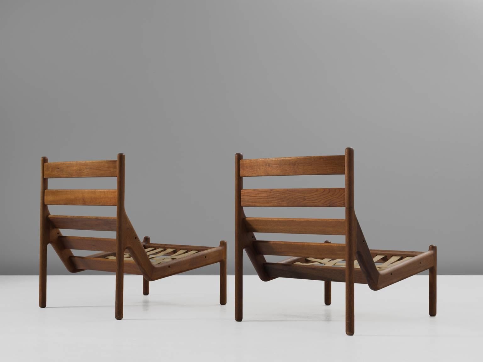 Late 20th Century Illum Wikkelsø Chairs Reupholstered with Paul Smith Fabric