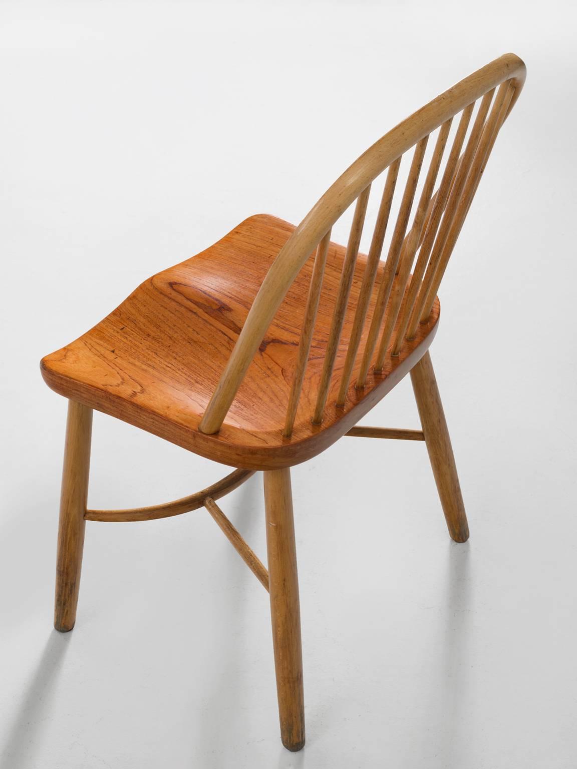 Palle Suenson Dining Chairs in Teak and Beech In Good Condition In Waalwijk, NL
