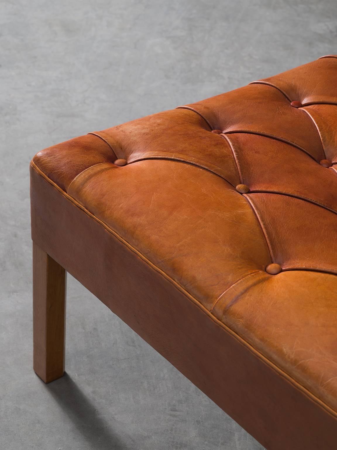 Danish Kaare Klint Two Addition Sofa's in Original Cognac Leather