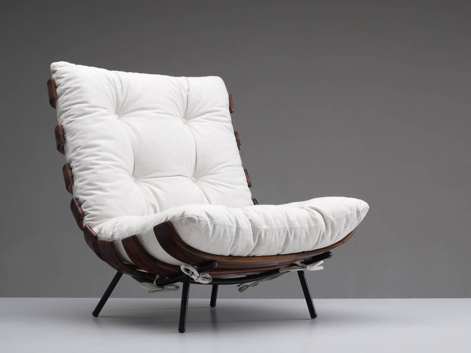 Mid-Century Modern Eisler and Hauner Bone Chair with Ottoman