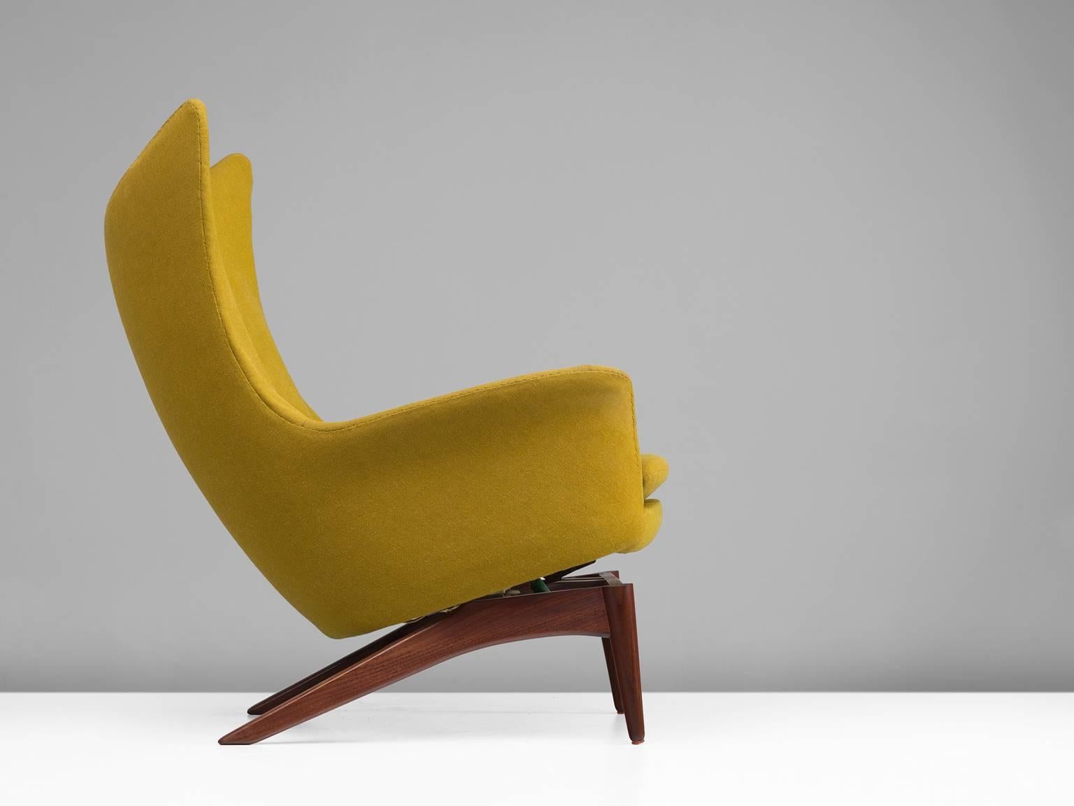 Danish Wingback Chair in Teak by H.W. Klein for Jørgensens Møbelfabrik In Good Condition In Waalwijk, NL