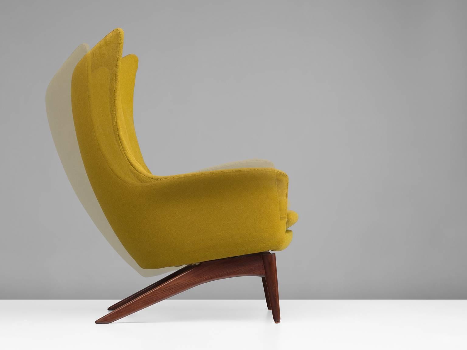 Mid-20th Century Danish Wingback Chair in Teak by H.W. Klein for Jørgensens Møbelfabrik
