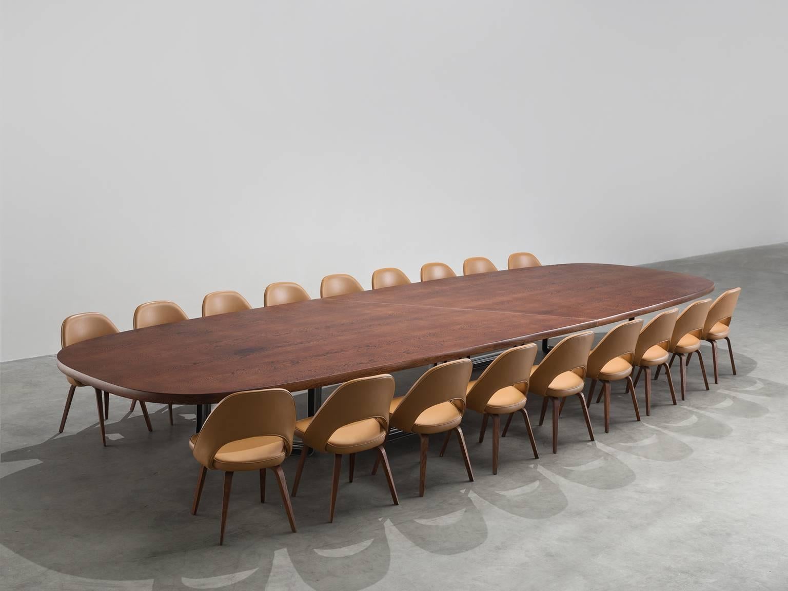 Late 20th Century Tecno Design Centre Large Wenge Conference Table 