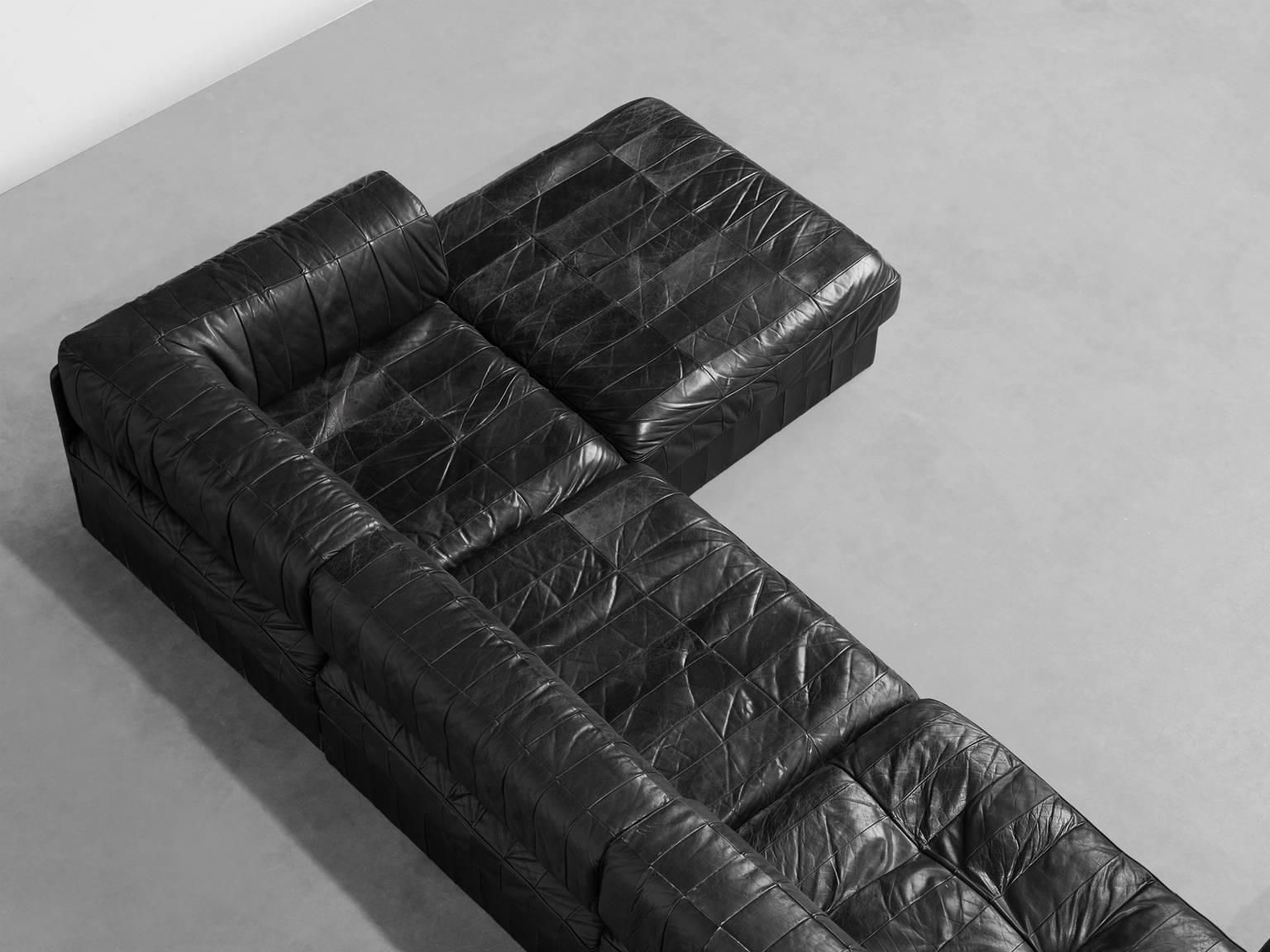 Leather De Sede Sectional Patinated Patchwork Sofa