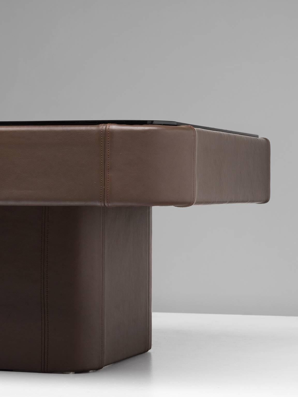 Post-Modern De Sede Leather Coffee Table